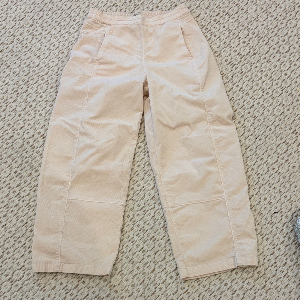 The Pilcro Izzie Relaxed Pull On Barrel Courduroy Pant